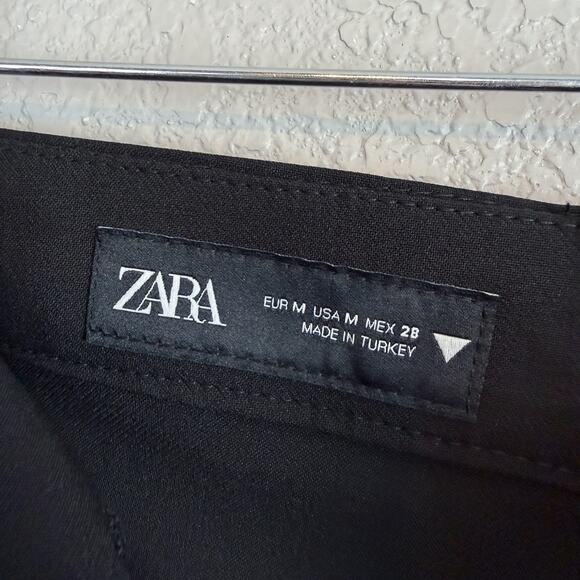 Zara NWT Wide Leg High Rise Black Trouser Pants M - Office, Casual, Versatile - Picture 9 of 12